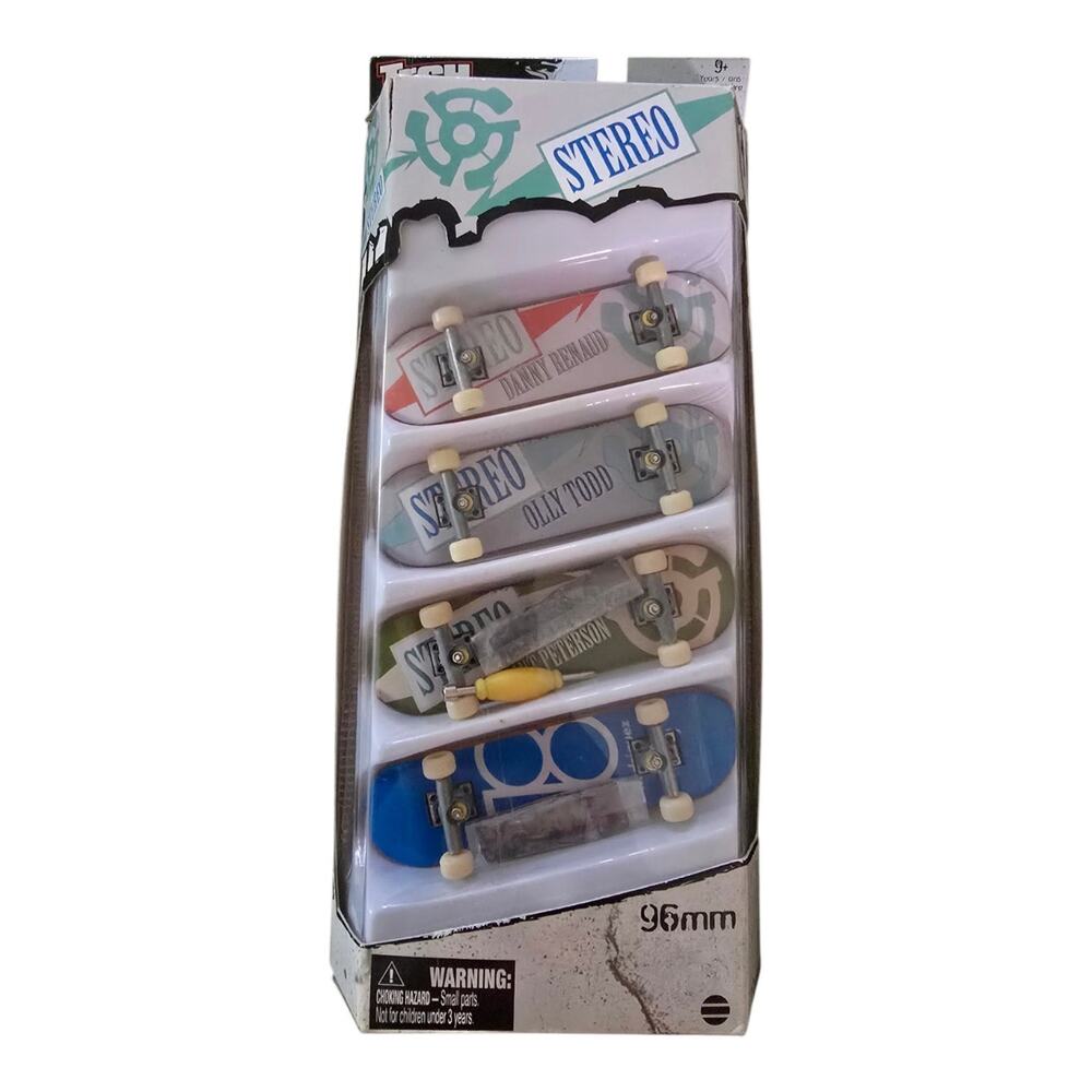 Tech Deck Stereo Skateboards 4 Pack 96mm Rare 2002 Danny Renaud Olly Todd Etc